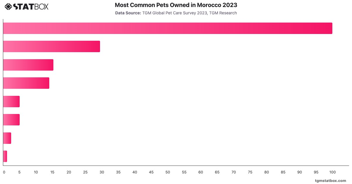 Most Common Pets Owned in Morocco 2023|Chart|TGM StatBox